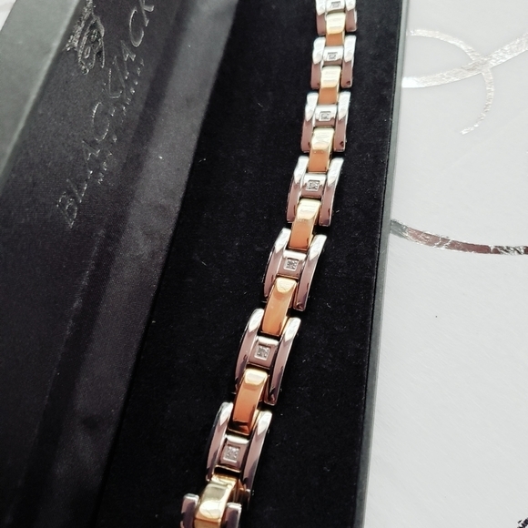 Blackjack Stainless Men's Steel CZ Bracelet - Picture 6 of 8